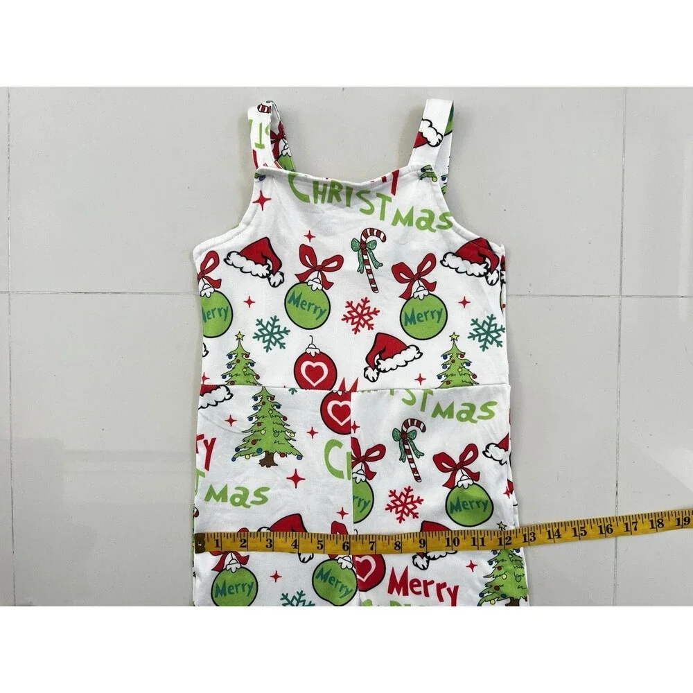 Los Angeles Boutique Party Grinch Cristmas Bell Bottom Jumpsuit Outfit Holiday 5